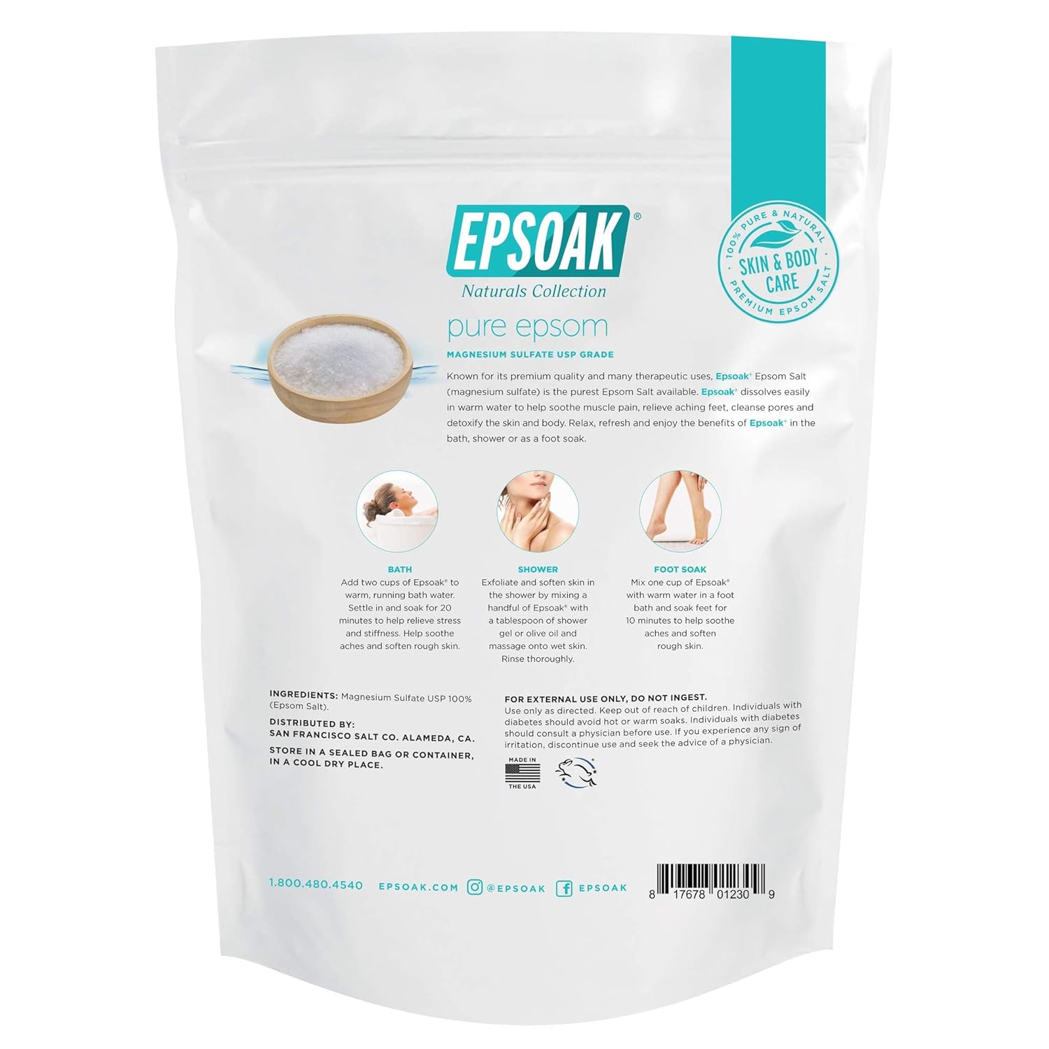 Epsom Salt 5 lb. Magnesium Sul - Epsom Salt Bag reseña y precio