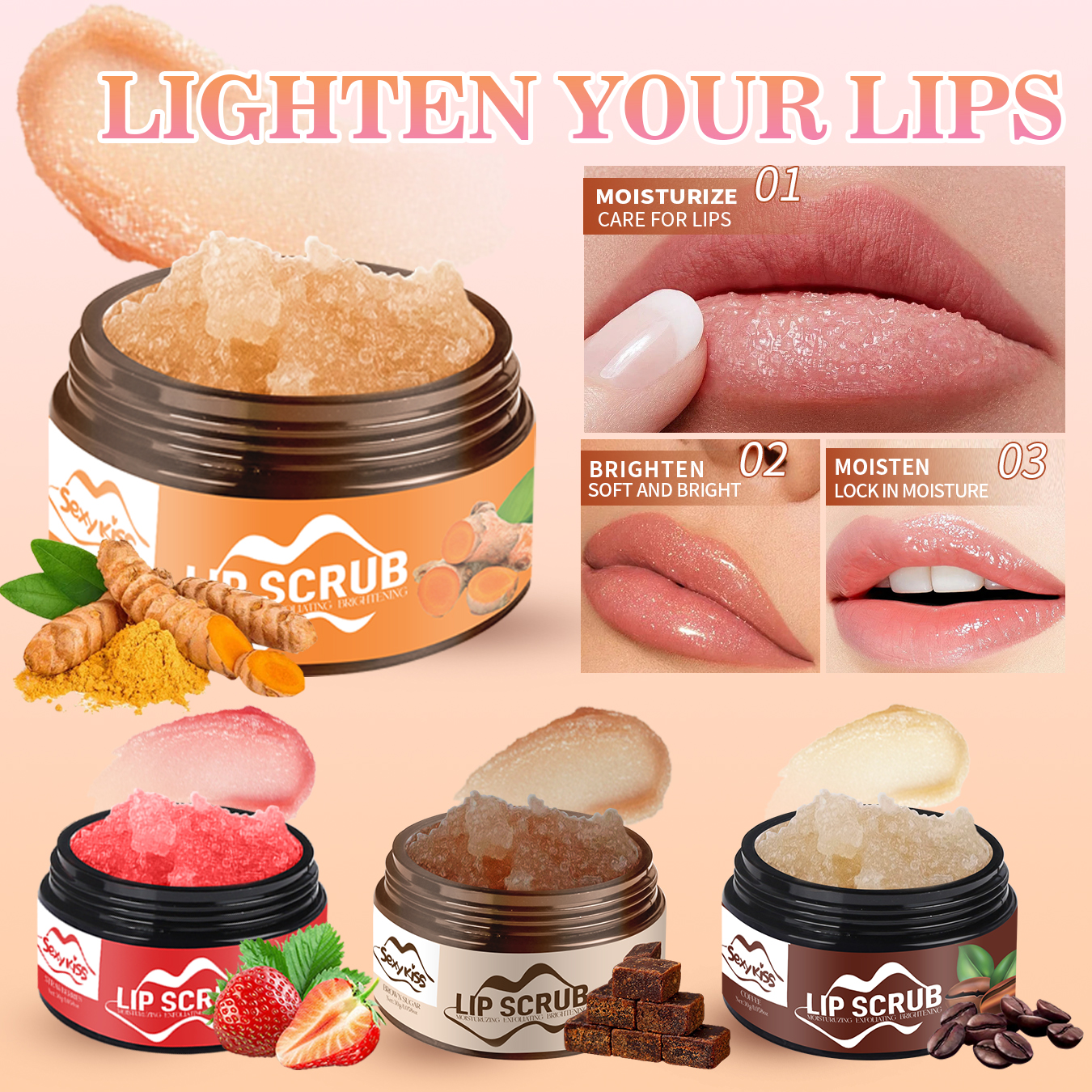 Strawberry, Coffee, brown Suga - Sugar Scrub Coffee reseña y precio