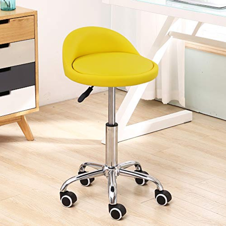 PU Leather Round Rolling Stool - Spa & Wellness Hotel Olympia Mariánské Lázně reseña y precio