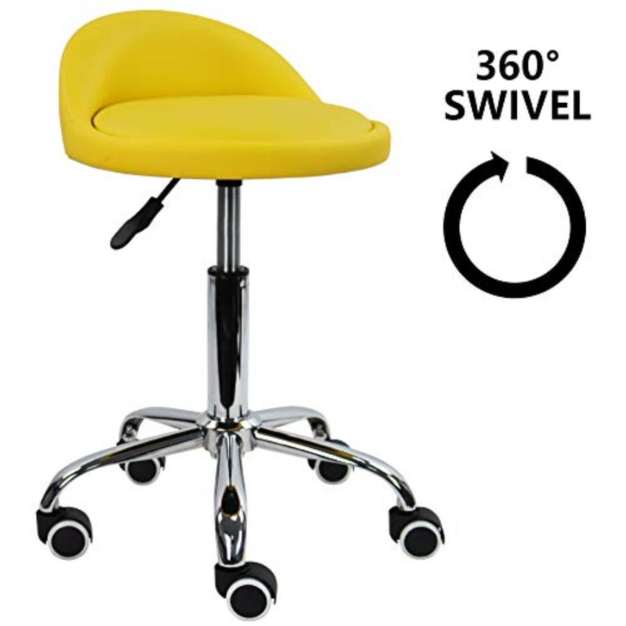 PU Leather Round Rolling Stool - Spa & Wellness Hotel Olympia Mariánské Lázně reseña y precio