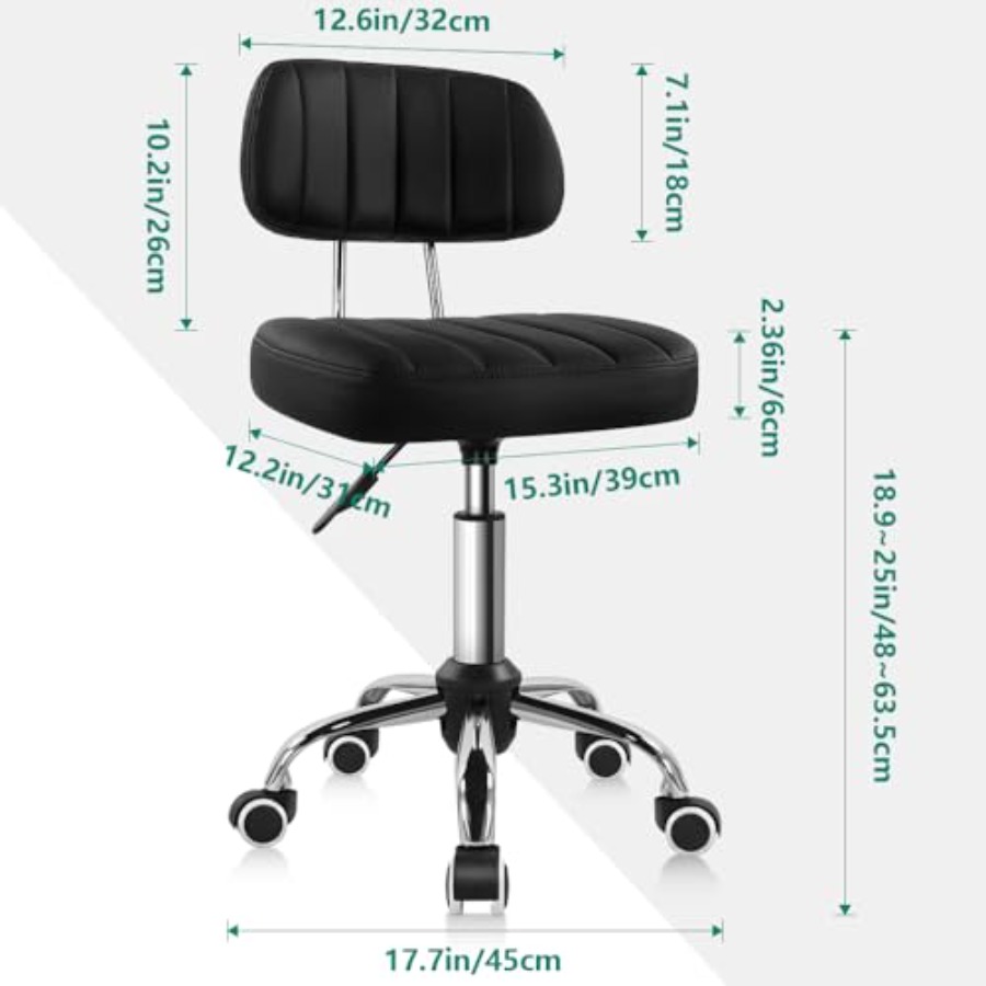 Square Swivel Stool with Wheel - Spa & Wellness Hotel Olympia Mariánské Lázně reseña y precio
