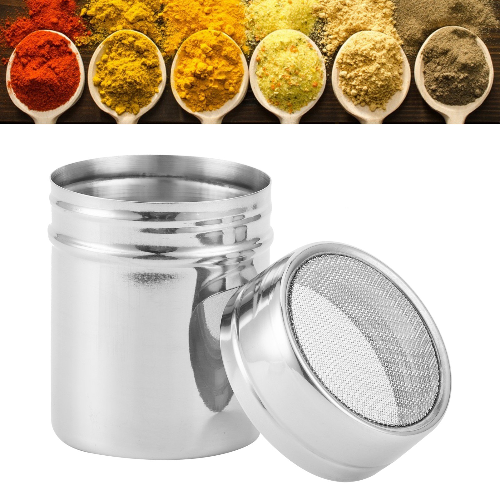 Fine Mesh Powder Shaker Stainl - Sugar Scrub Coffee reseña y precio