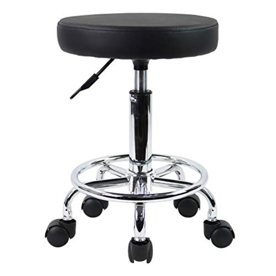 PU Leather Round Rolling Stool - Spa & Wellness Hotel Olympia Mariánské Lázně reseña y precio