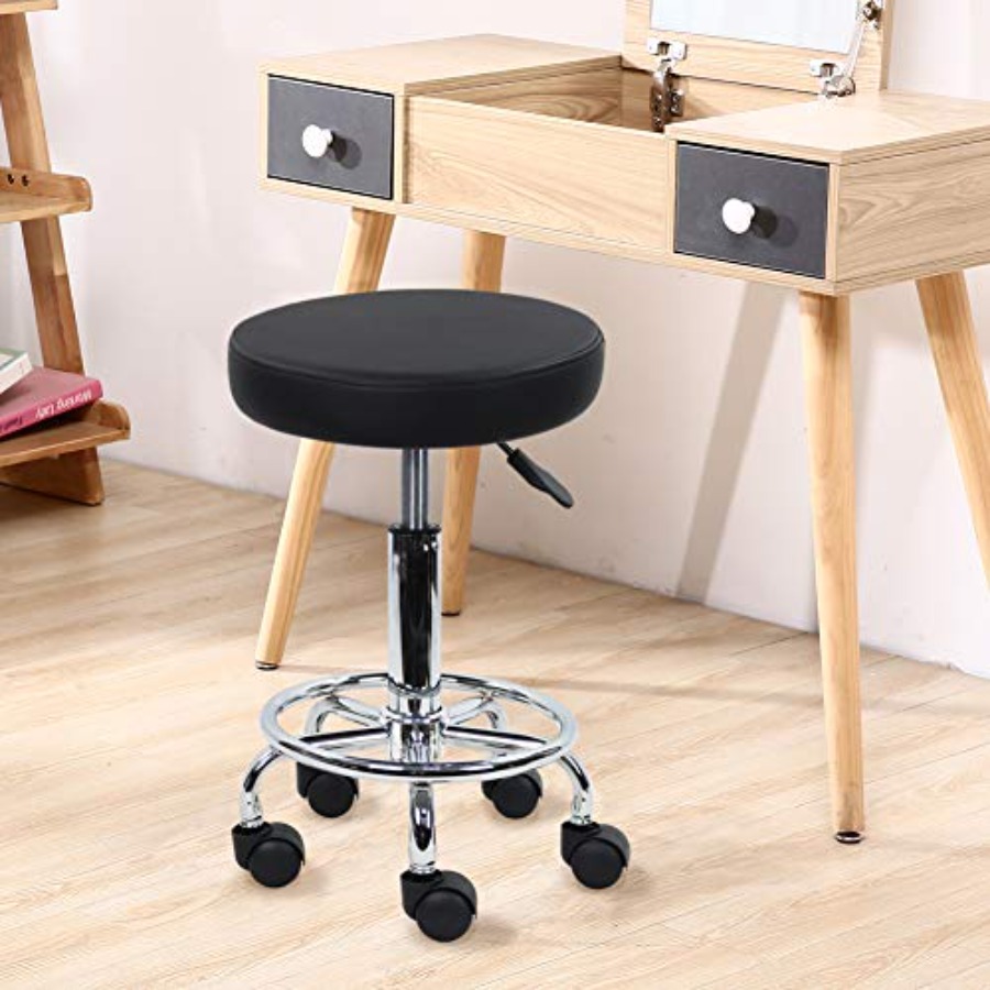 PU Leather Round Rolling Stool - Spa & Wellness Hotel Olympia Mariánské Lázně reseña y precio
