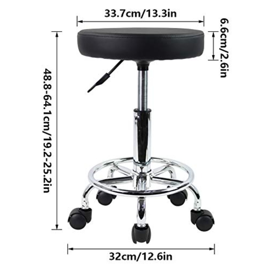 PU Leather Round Rolling Stool - Spa & Wellness Hotel Olympia Mariánské Lázně reseña y precio
