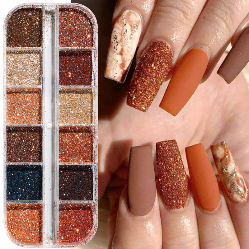 Shiny Coffee Brown Nail Glitte - Sugar Scrub Coffee reseña y precio